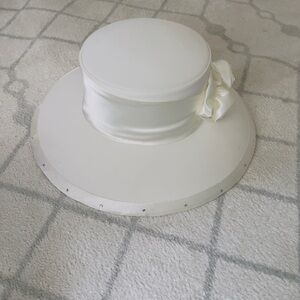 Chic White Satin Party Hat